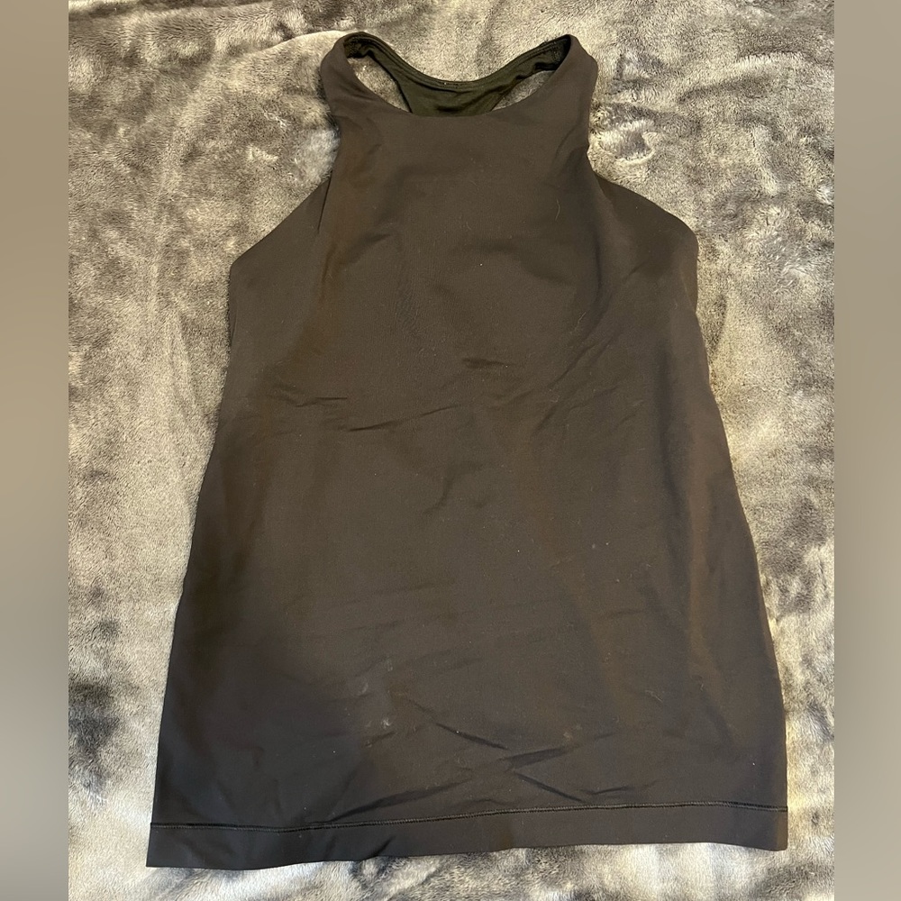 Lululemon high neck tank black sz 8